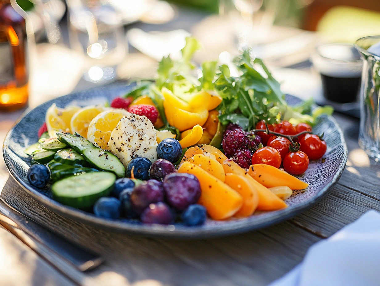 Літнє меню з сезонними фруктами та овочами